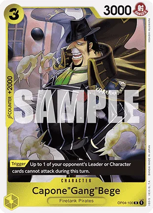 Capone"Gang"Bege #OP04-100 One Piece Card The Best One Piece card