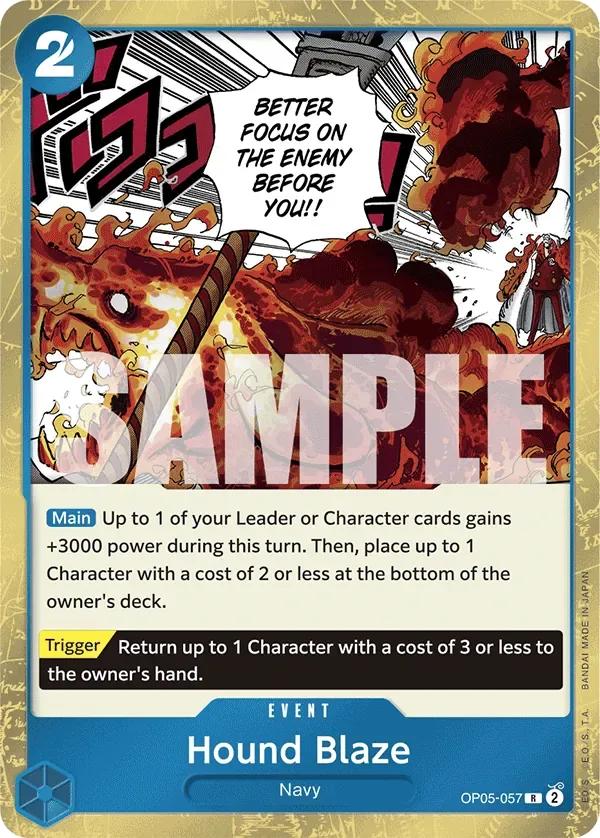 Hound Blaze #OP05-057 One Piece Card The Best One Piece card