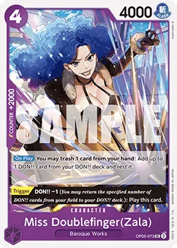 Miss Doublefinger(Zala) #OP05-073 One Piece Card The Best One Piece card
