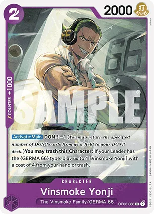 Vinsmoke Yonji #OP06-066 One Piece Card The Best One Piece card