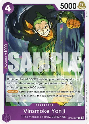 Vinsmoke Yonji #OP06-067 One Piece Card The Best One Piece card