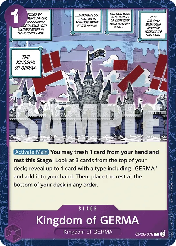 Kingdom of GERMA #OP06-079 One Piece Card The Best One Piece card