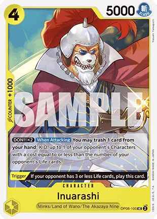 Inuarashi #OP06-100 One Piece Card The Best One Piece card