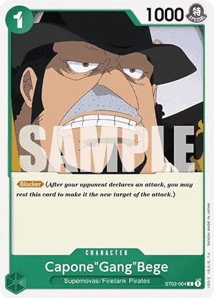 Capone"Gang"Bege #ST02-004 One Piece Card The Best One Piece card