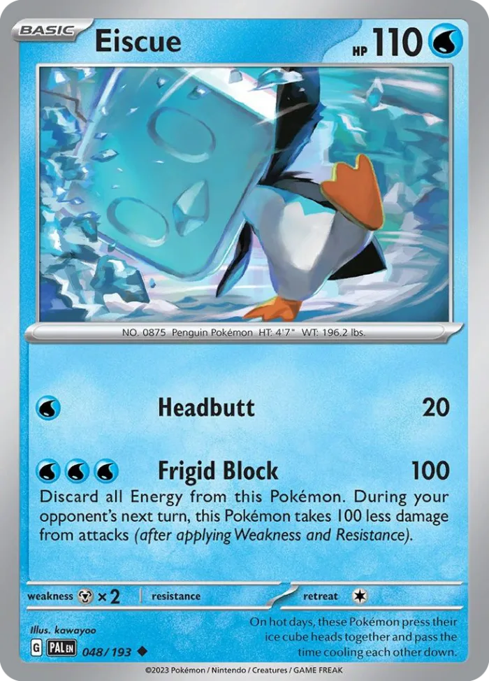Eiscue #48 Paldea Evolved Pokemon card