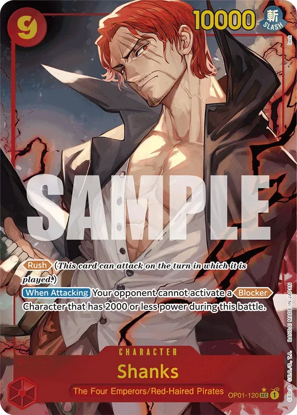 Shanks #OP01-120 One Piece Card The Best One Piece card