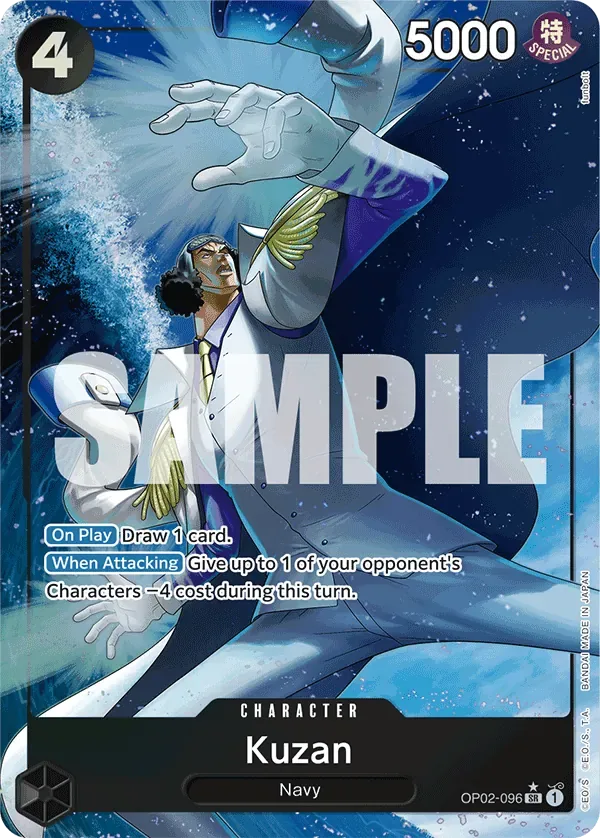 Kuzan #OP02-096 One Piece Card The Best One Piece card