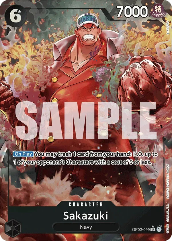 Sakazuki #OP02-099 One Piece Card The Best One Piece card