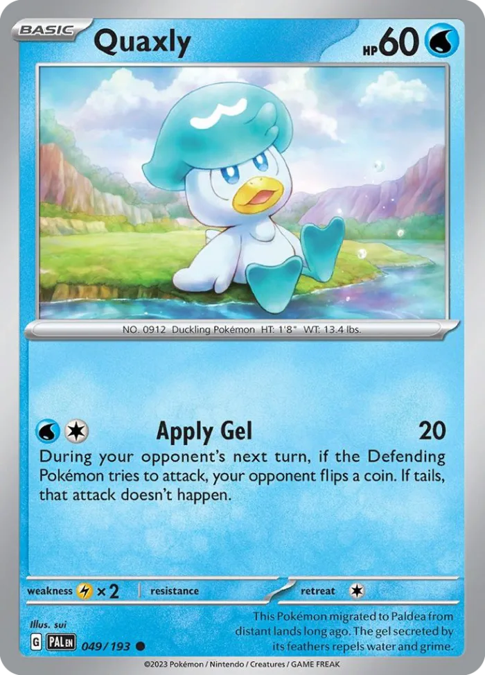 Quaxly #49 Paldea Evolved Pokemon card