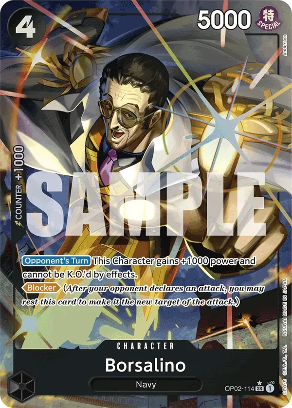 Borsalino #OP02-114 One Piece Card The Best One Piece card