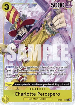 Charlotte Perospero #OP03-113 One Piece Card The Best One Piece card