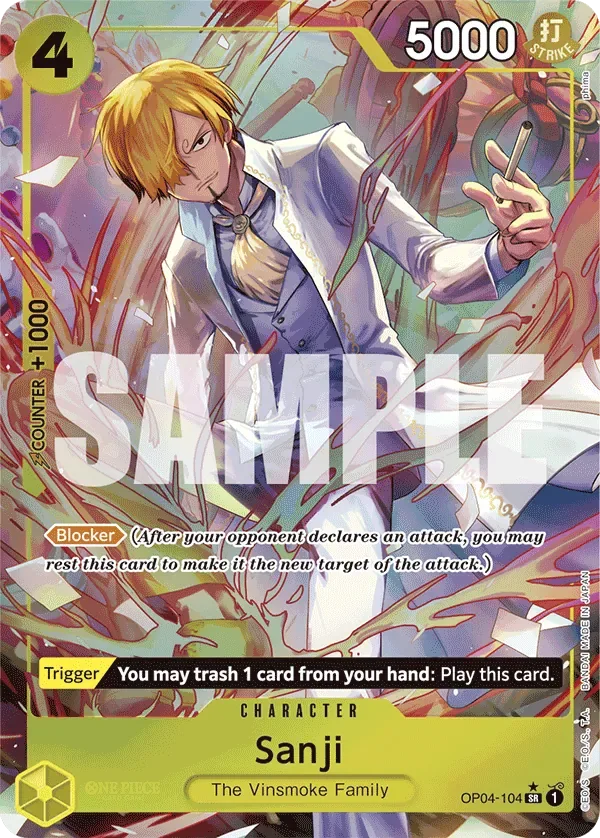 Sanji #OP04-104 One Piece Card The Best One Piece card