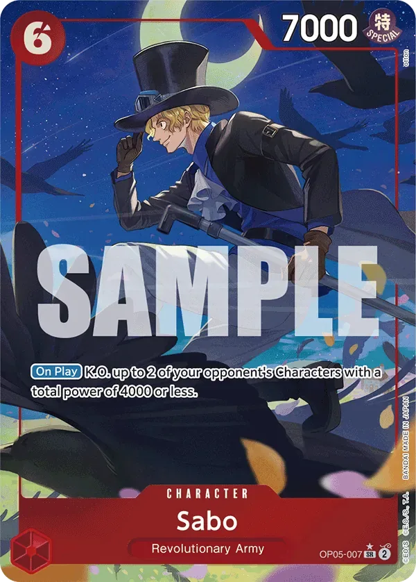 Sabo #OP05-007 One Piece Card The Best One Piece card
