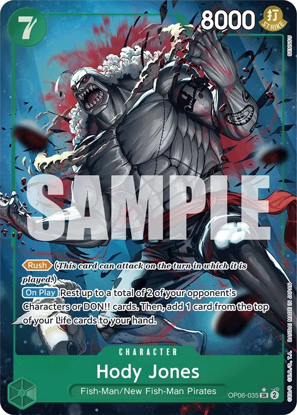 Hody Jones #OP06-035 One Piece Card The Best One Piece card