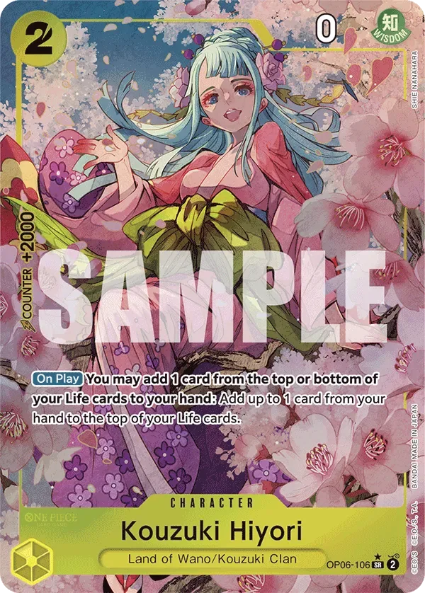 Kouzuki Hiyori #OP06-106 One Piece Card The Best One Piece card