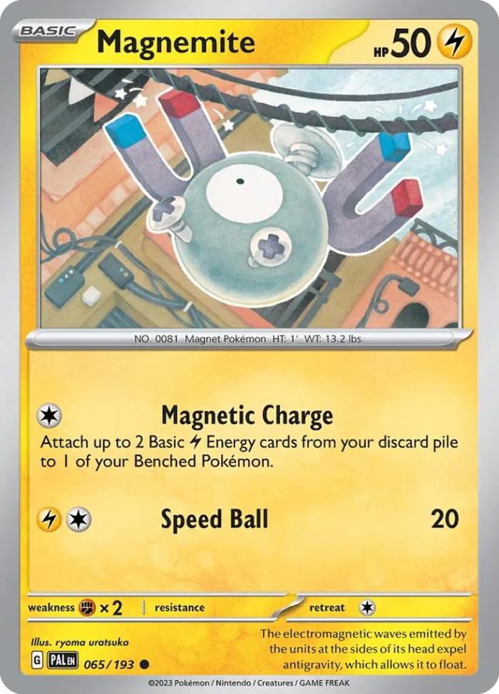 Magnemite #65 Paldea Evolved Pokemon card