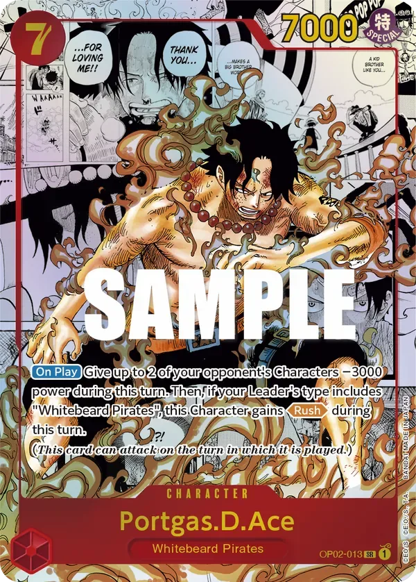 Portgas.D.Ace #OP02-013 Paramount War One Piece card