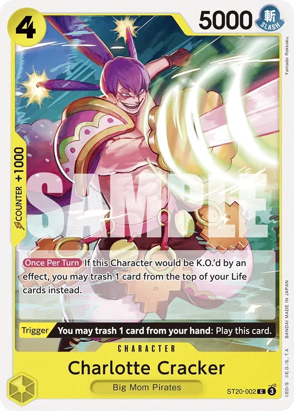 Charlotte Cracker #ST20-002 YELLOW Charlotte Katakuri One Piece card