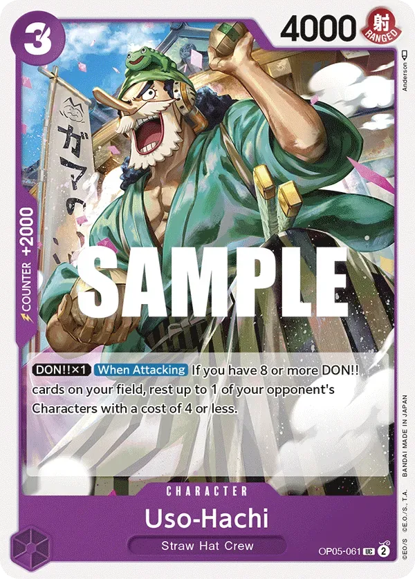 Uso-Hachi #OP05-061 Awakening of the New Era One Piece card