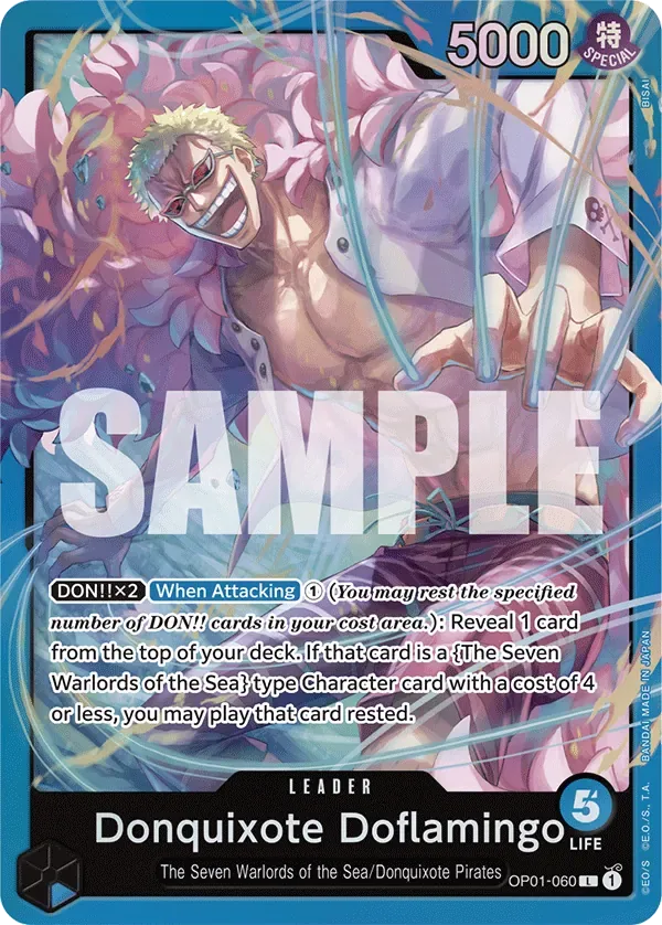 Donquixote Doflamingo #OP01-060 BLUE Donquixote Doflamingo One Piece card
