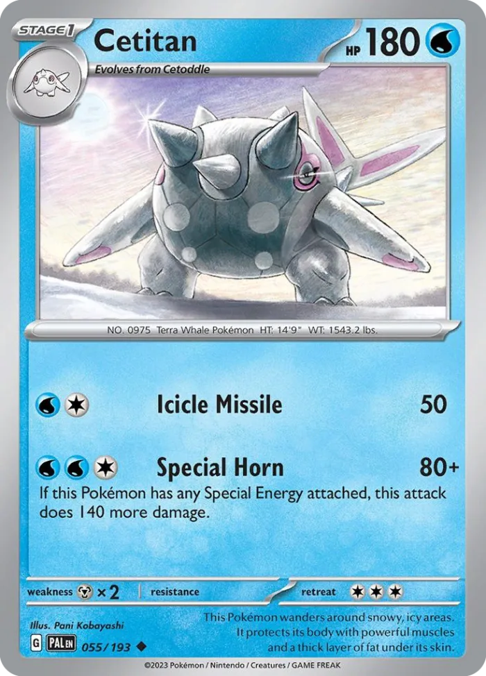 Cetitan #55 Paldea Evolved Pokemon card