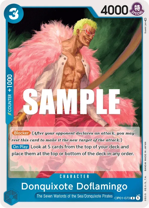 Donquixote Doflamingo #OP01-073 Romance Dawn One Piece card