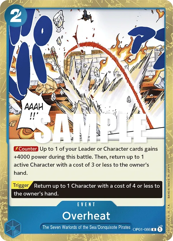 Overheat #OP01-086 Romance Dawn One Piece card