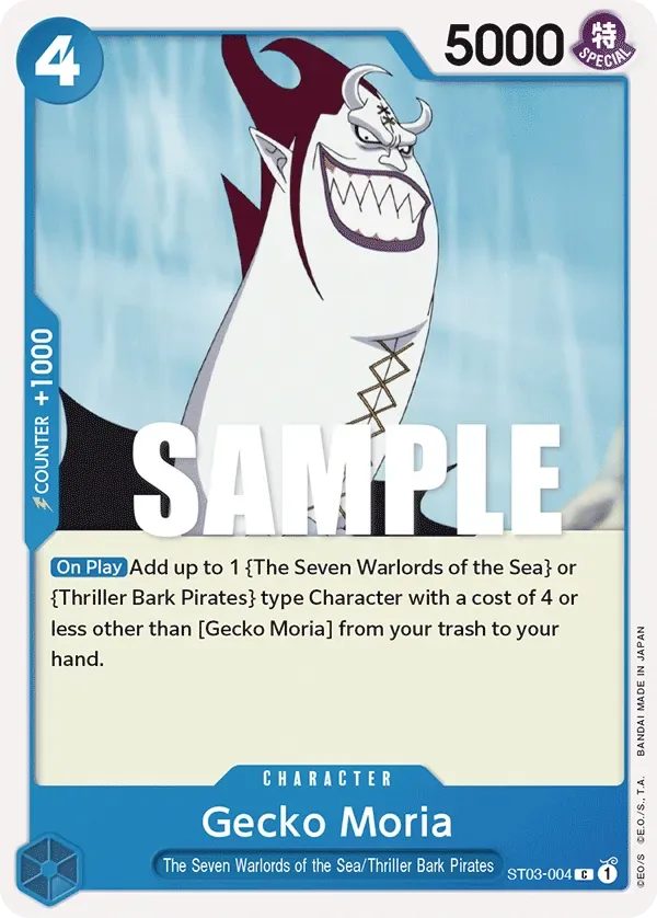 Gecko Moria #ST03-004 The Seven Warlords of the Sea One Piece card