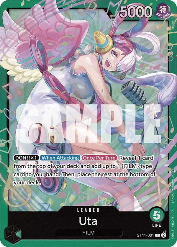 Uta #ST11-001 GREEN Uta One Piece card