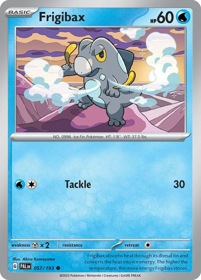Frigibax #57 Paldea Evolved Pokemon card