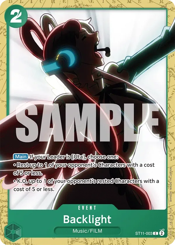 Backlight #ST11-003 GREEN Uta One Piece card