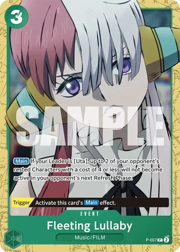 Fleeting Lullaby #P-057 GREEN Uta One Piece card