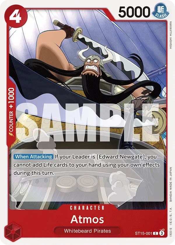 Atmos #ST15-001 RED Edward.Newgate One Piece card