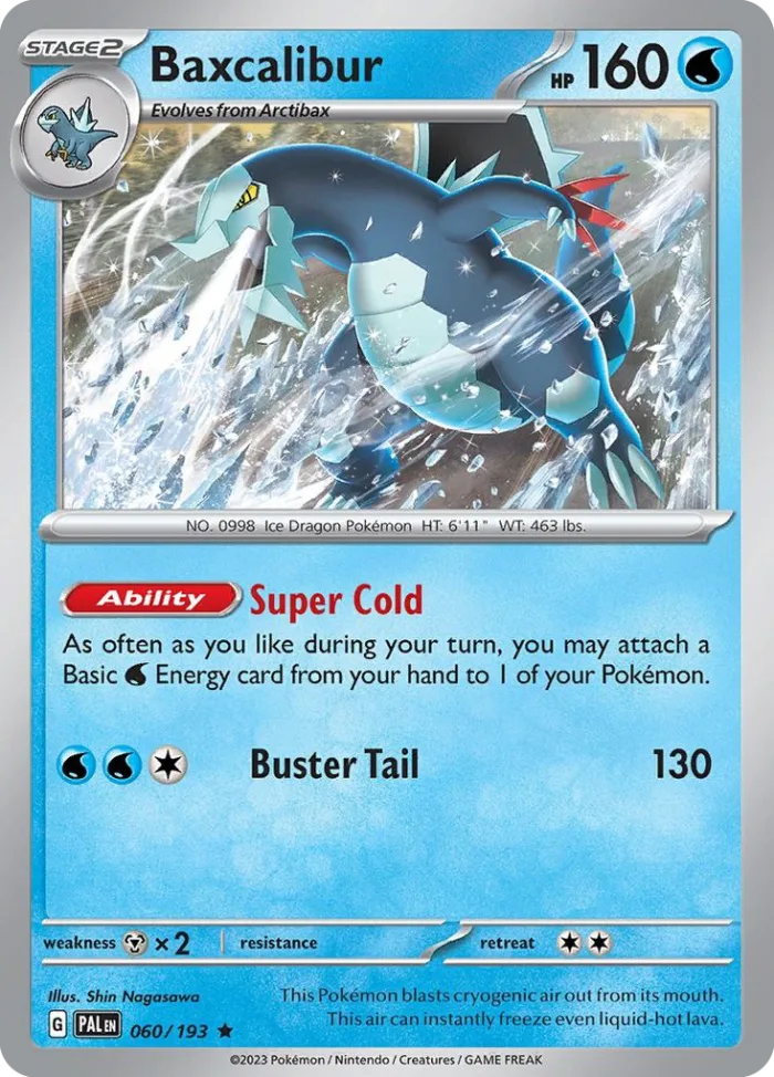 Baxcalibur #60 Paldea Evolved Pokemon card