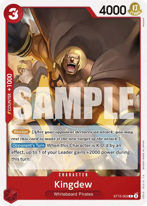 Kingdew #ST15-003 RED Edward.Newgate One Piece card