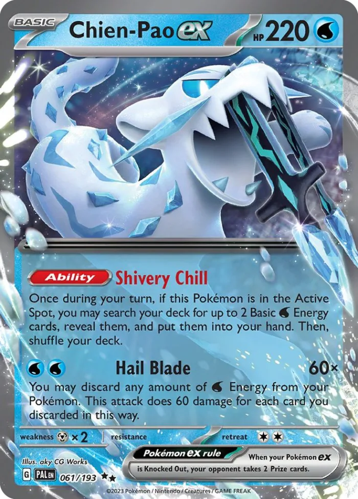 Chien-Pao ex #61 Paldea Evolved Pokemon card