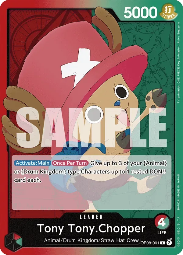 Tony Tony.Chopper #OP08-001 Two Legends One Piece card