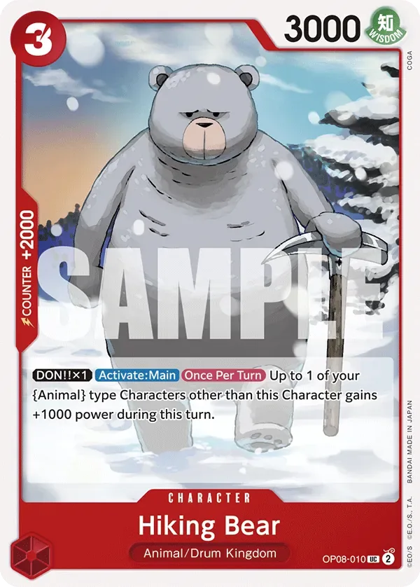 Hiking Bear #OP08-010 Two Legends One Piece card