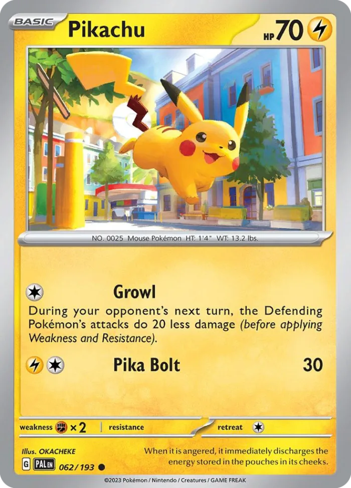 Pikachu #62 Paldea Evolved Pokemon card