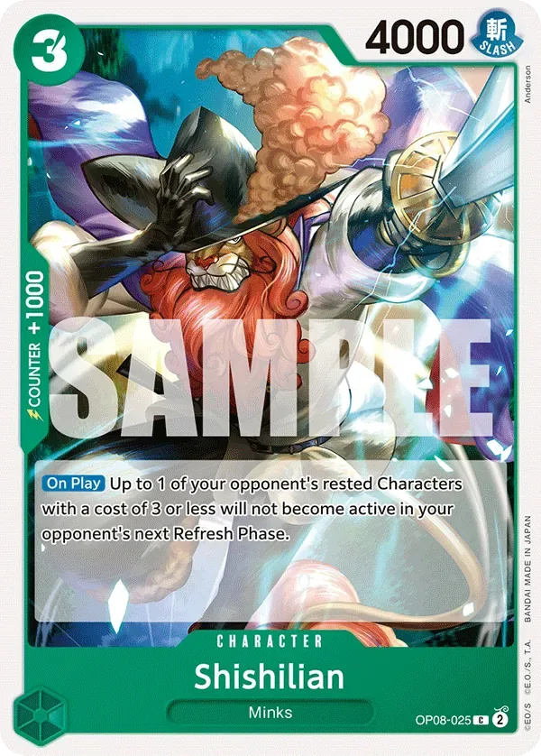 Shishilian #OP08-025 Two Legends One Piece card