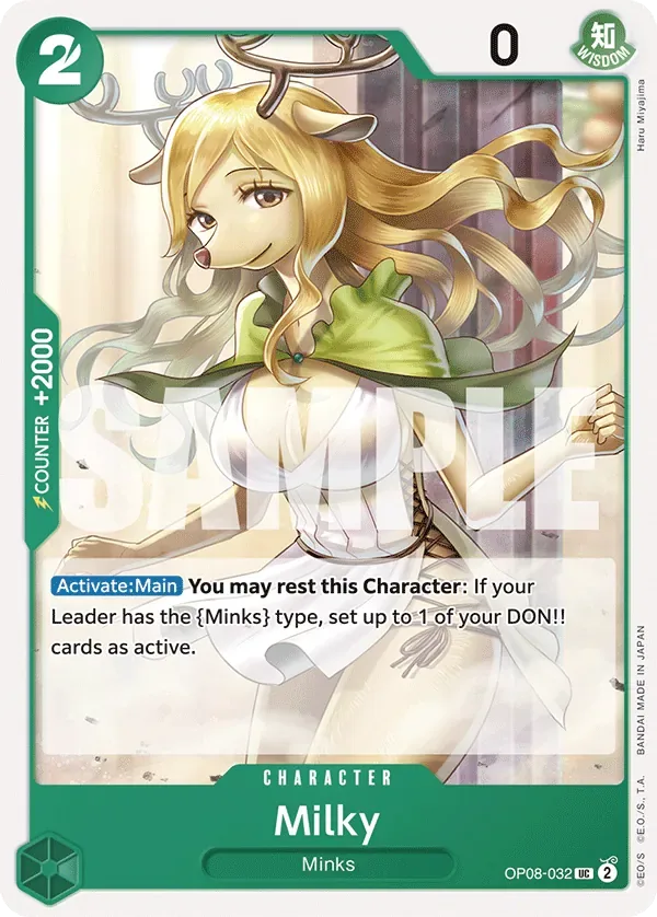 Milky #OP08-032 Two Legends One Piece card