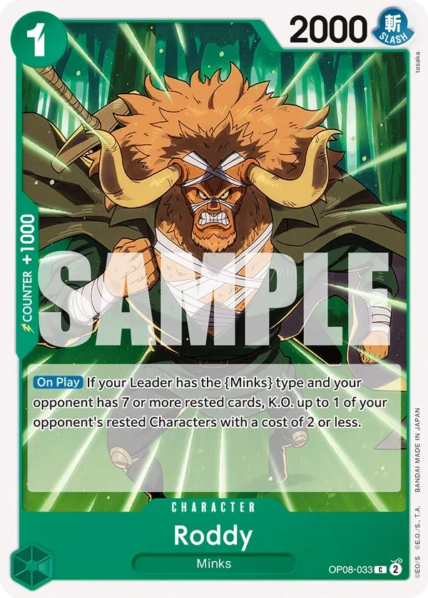 Roddy #OP08-033 Two Legends One Piece card