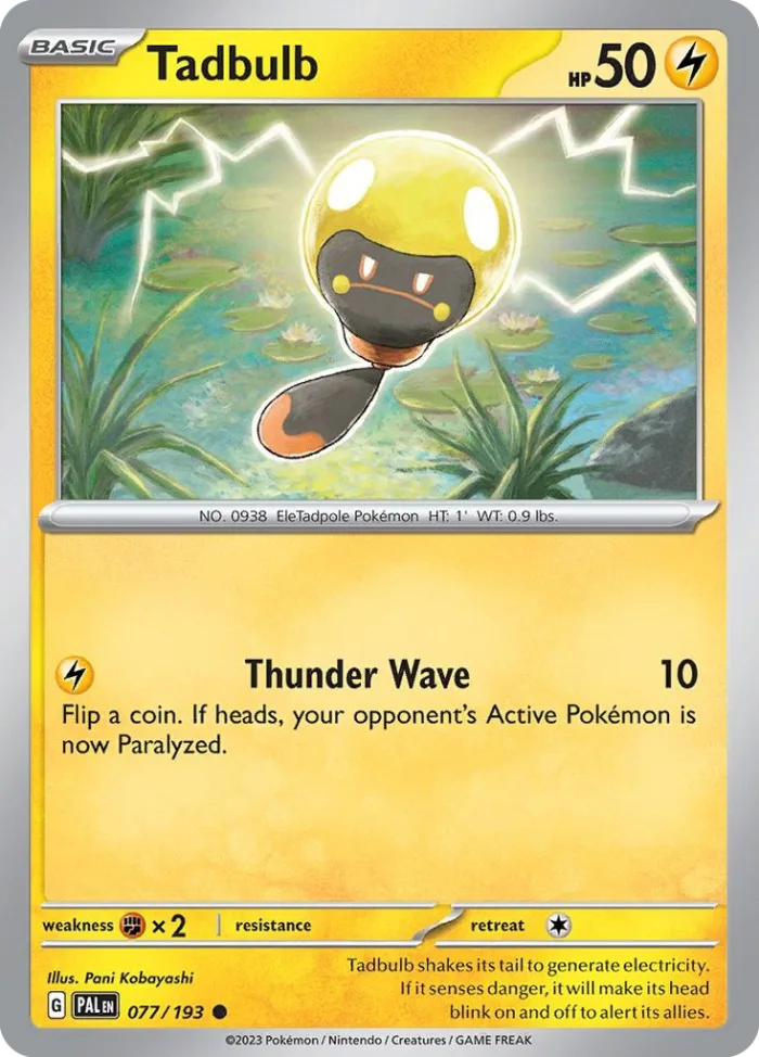 Tadbulb #77 Paldea Evolved Pokemon card