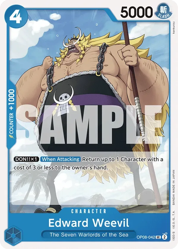Edward Weevil #OP08-042 Two Legends One Piece card