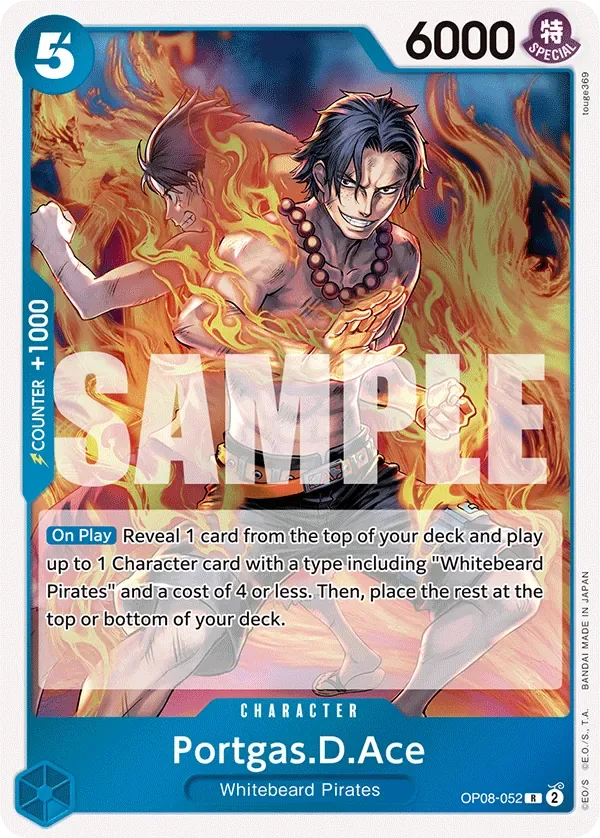 Portgas.D.Ace #OP08-052 Two Legends One Piece card