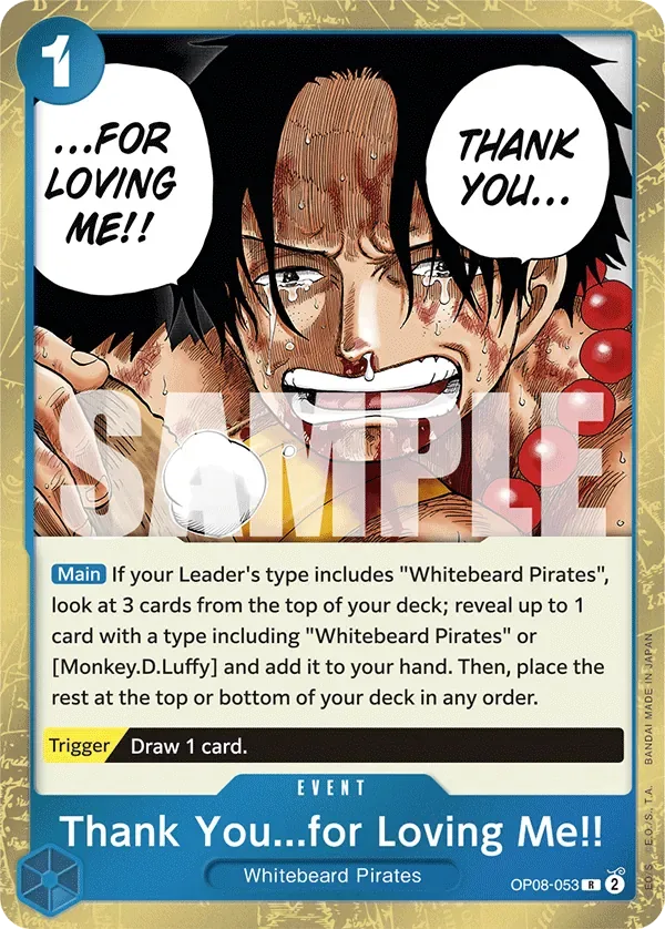 Thank You...for Loving Me!! #OP08-053 Two Legends One Piece card
