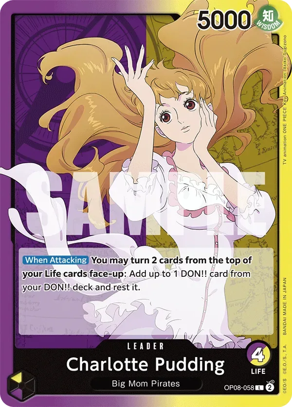 Charlotte Pudding #OP08-058 Two Legends One Piece card