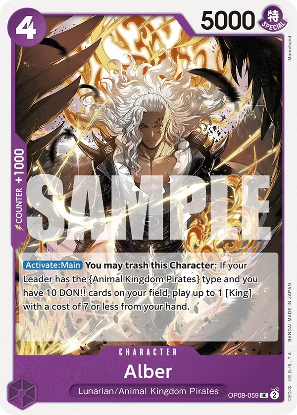 Alber #OP08-059 Two Legends One Piece card