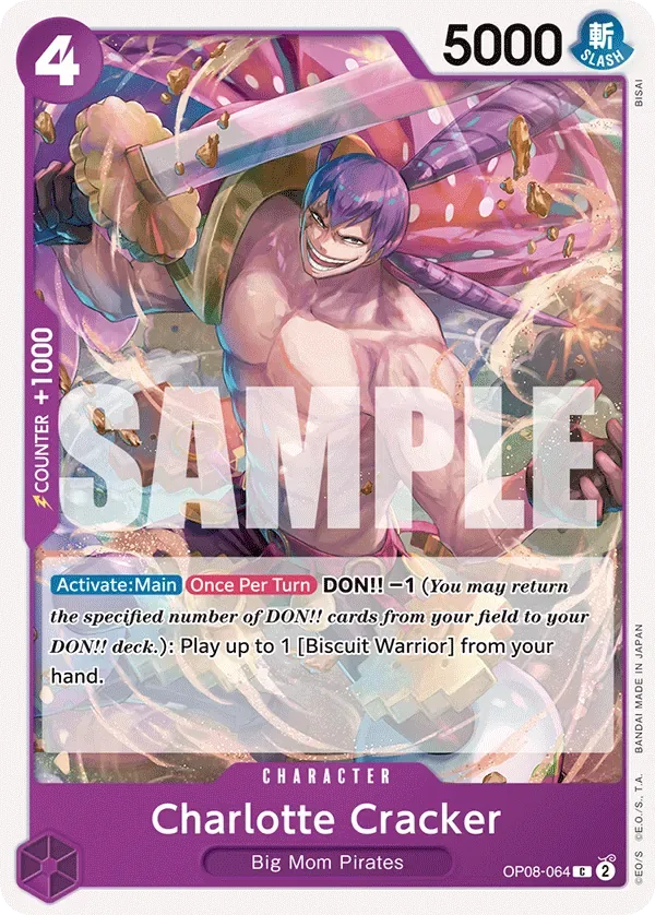 Charlotte Cracker #OP08-064 Two Legends One Piece card