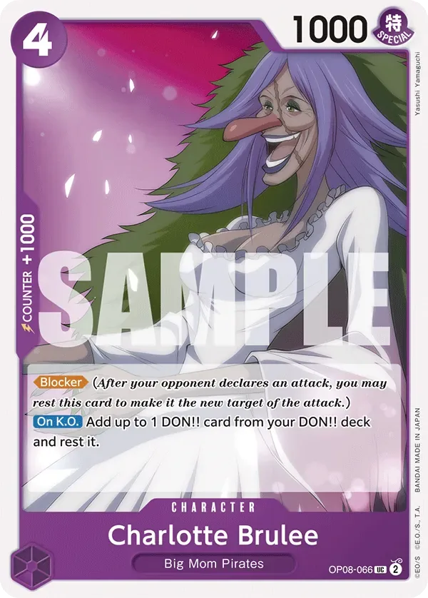 Charlotte Brulee #OP08-066 Two Legends One Piece card